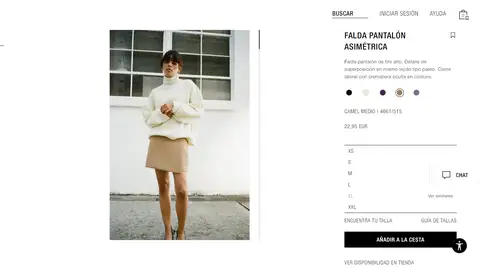Falda pantalón asimétrica Falda pantalón asimétrica