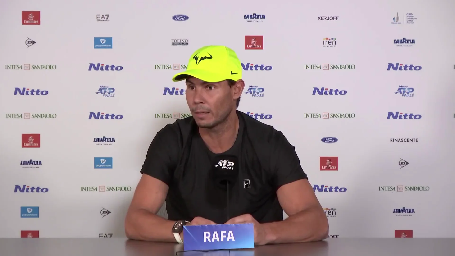 Rafa Nadal, en rueda de prensa