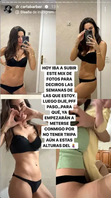 Carla Barber muestra su cuerpo tras anunciar su embarazo Carla Barber muestra su cuerpo tras anunciar su embarazo