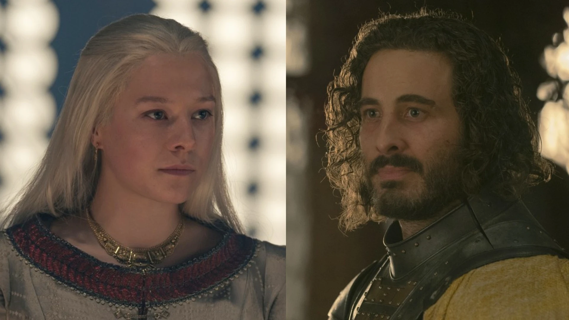 Rhaenyra y Ser Harwin Strong en 'La Casa del Drag&oacute;n'