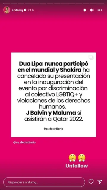 Captura Instagram Anita Matamoros Captura Instagram Anita Matamoros