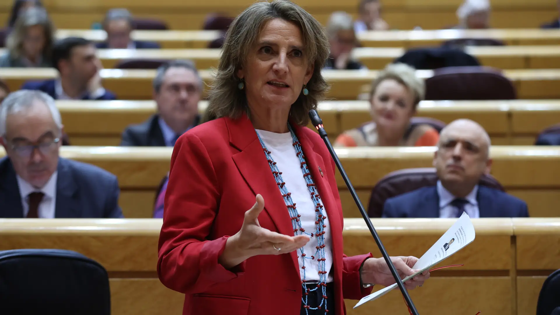 La vicepresidenta tercera y ministra para la Transici&oacute;n Ecol&oacute;gica y el Reto Demogr&aacute;fico, Teresa Ribera,