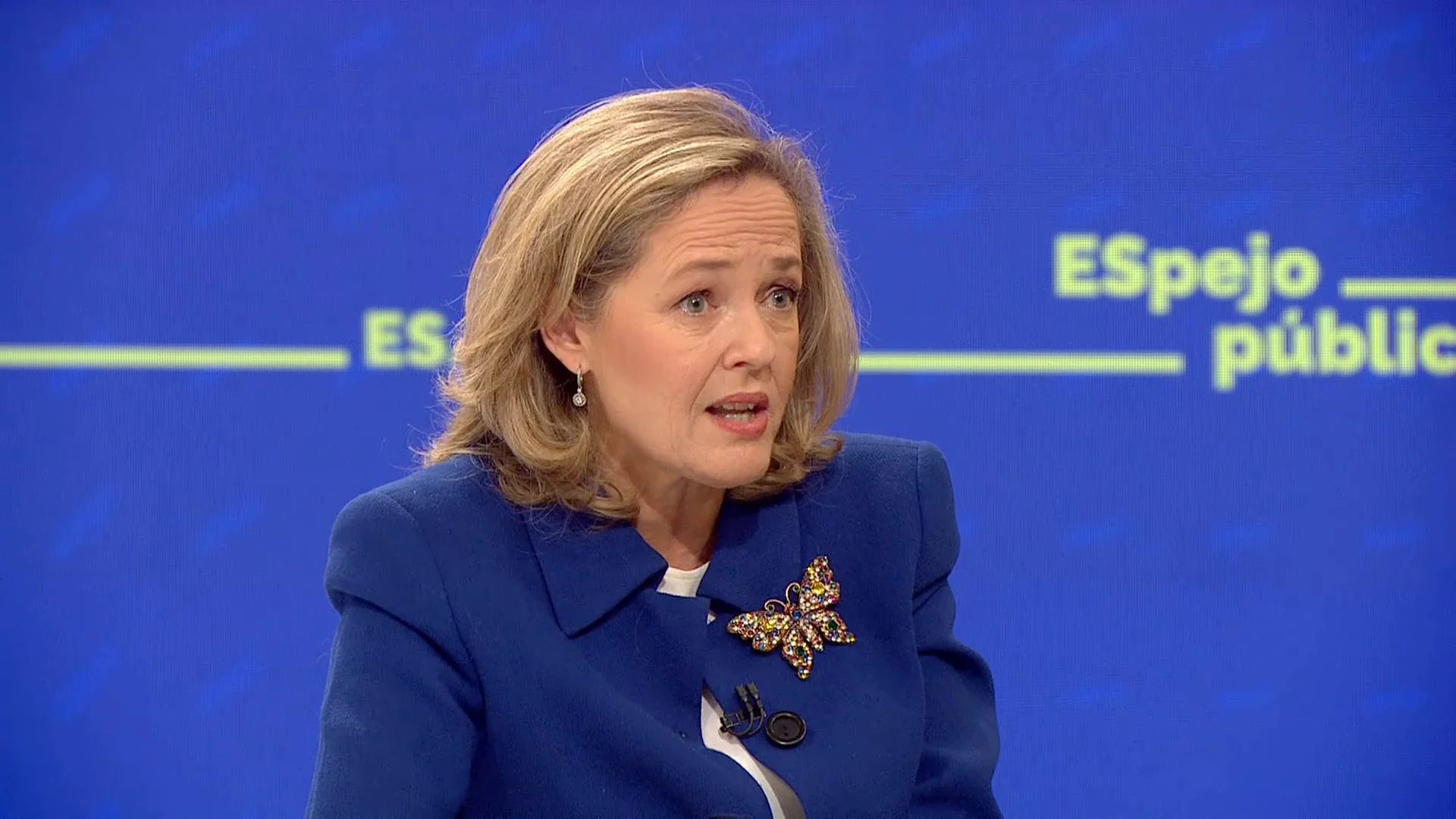 La vicepresidenta primera del Gobierno y ministra de Asuntos Exteriores y Transformaci&oacute;n Digital, Nadia Calvi&ntilde;o