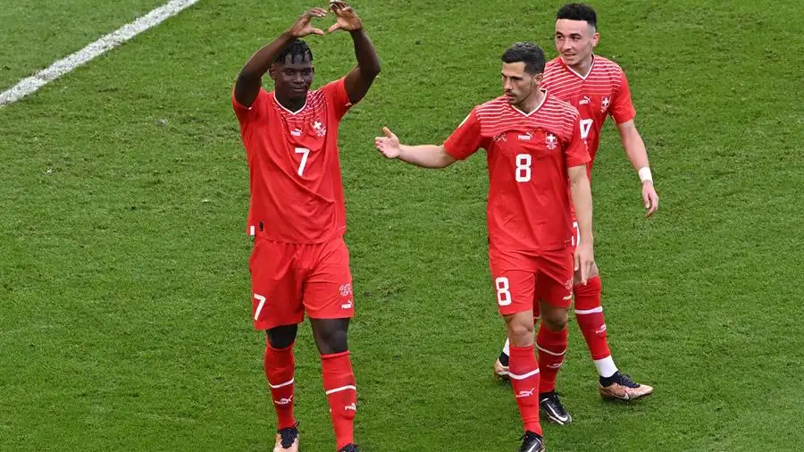 Embolo celebra su gol ante Camer&uacute;n