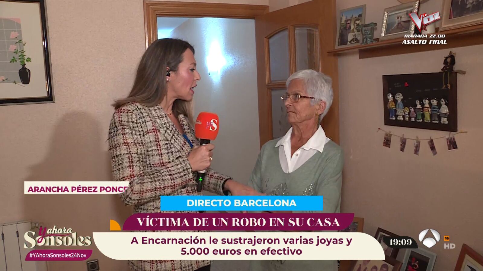 Encarnación Germán fue víctima de un asalto en casa: 