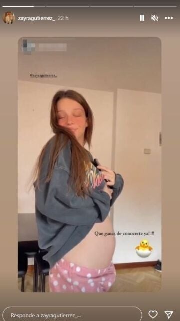 La tripita de Zayra Gutiérrez en su quinto mes de embarazo