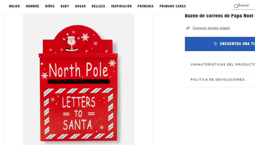 Buzón carta para Papá Noel