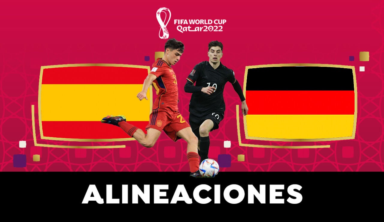 Alineación de España ante Alemania en el partido hoy del Grupo E del Mundial de Qatar 2022
