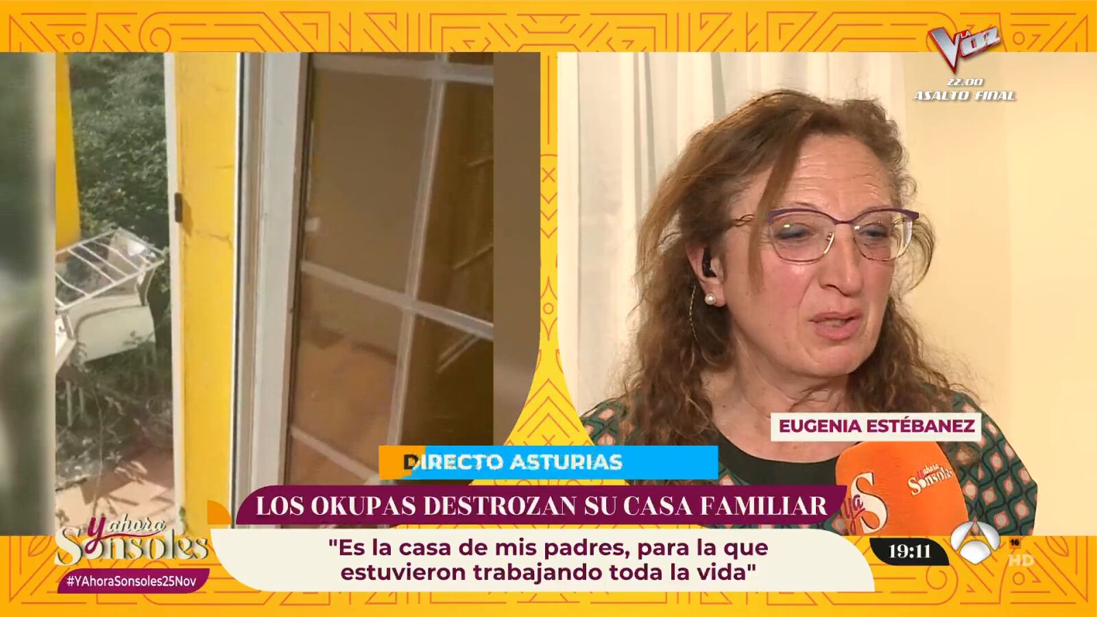Eugenia Estébanez se encontró su casa destrozada por los okupas: 