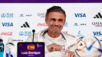 Luis Enrique en la rueda de prensa previa al partido ante Alemania en el Mundial de Qatar