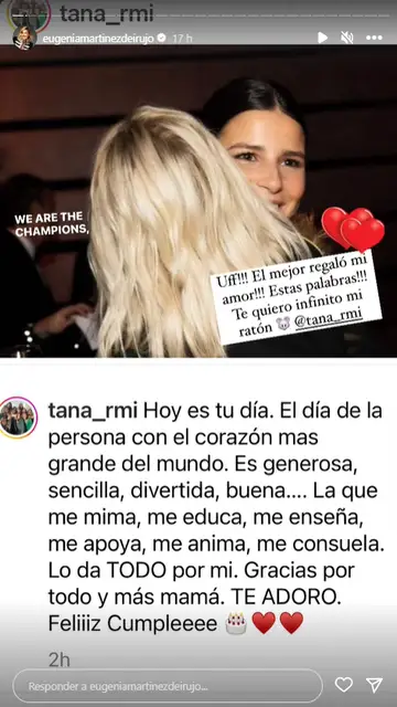 Captura Instagram Eugenia Martínez de Irujo Captura Instagram Eugenia Martínez de Irujo