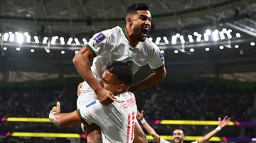 Sabiri celebra el primer gol ante Bélgica en el Mundial de Qatar Sabiri celebra el primer gol ante Bélgica en el Mundial de Qatar