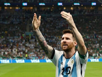 Messi, en éxtasis tras su golazo a México