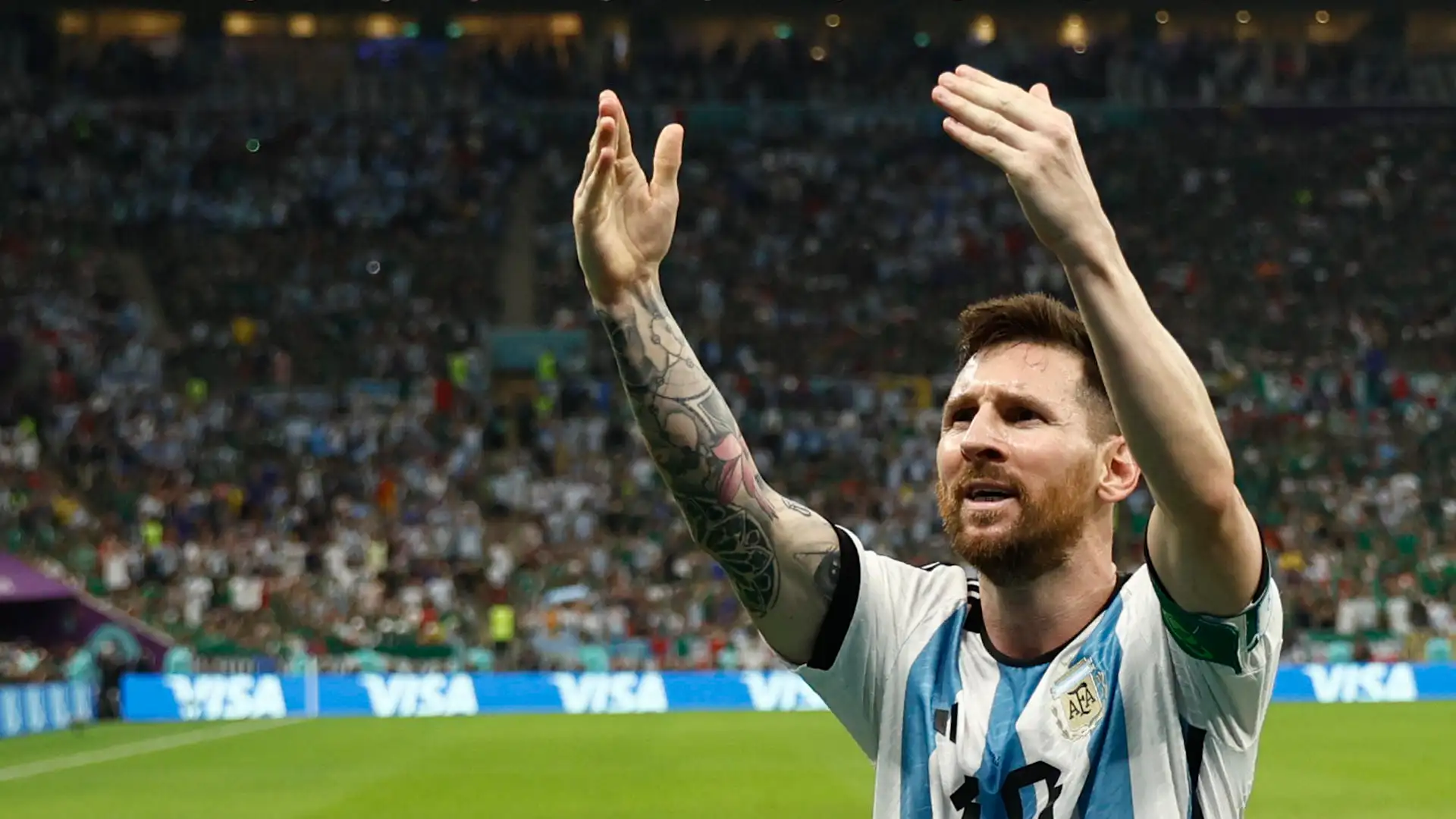 Messi, en &eacute;xtasis tras su golazo a M&eacute;xico
