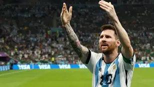 Messi, en éxtasis tras su golazo a México