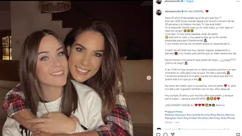 Alicia Senovilla felicita a su hija Candela por su 20 cumpleaños Alicia Senovilla felicita a su hija Candela por su 20 cumpleaños