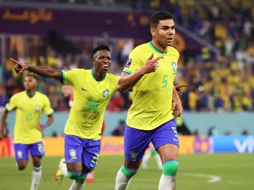 Casemiro celebra su gol ante Suiza Casemiro celebra su gol ante Suiza