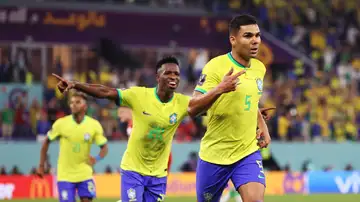 Casemiro celebra su gol ante Suiza Casemiro celebra su gol ante Suiza