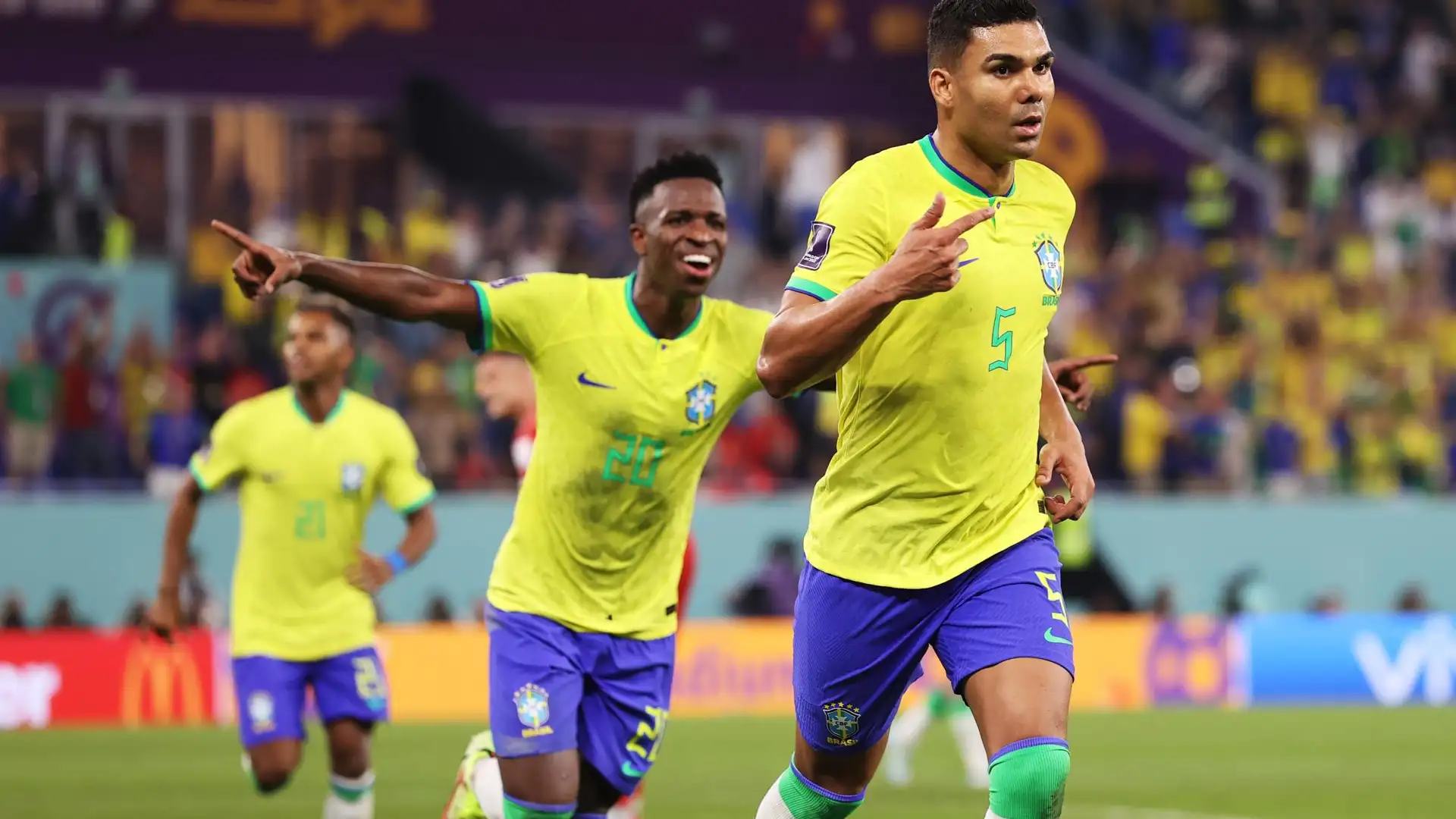 Casemiro celebra su gol ante Suiza Casemiro celebra su gol ante Suiza