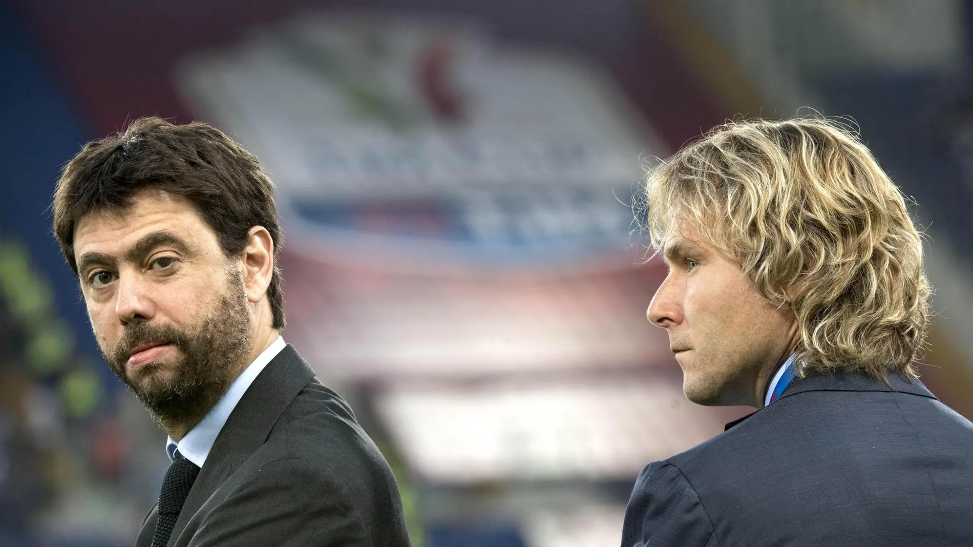 Andrea Agnelli y Pavel Nedvěd, de izquierda a derecha