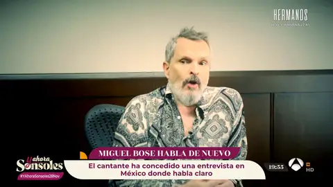 Miguel Bosé, contundente en su última entrevista en México: “Mi vida es mía y me la gestiono a mi antojo" Miguel Bosé, contundente en su última entrevista en México: “Mi vida es mía y me la gestiono a mi antojo"