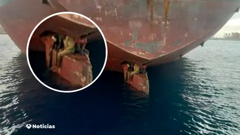 Sobrevive a una travesía desde Nigeria hasta Canarias sentados en una pala de un timón Sobrevive a una travesía desde Nigeria hasta Canarias sentados en una pala de un timón