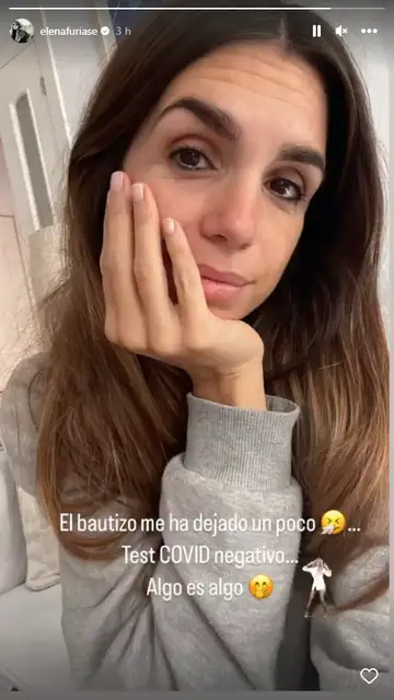 Elena Furiase tres días después del bautizo de su hija Elena Furiase tres días después del bautizo de su hija
