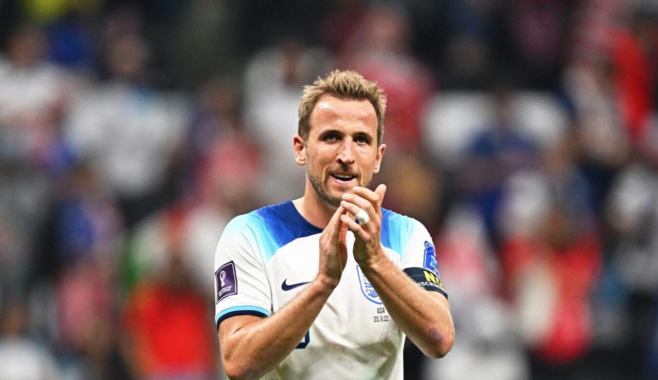 Harry Kane en un partido de la selecci&oacute;n inglesa