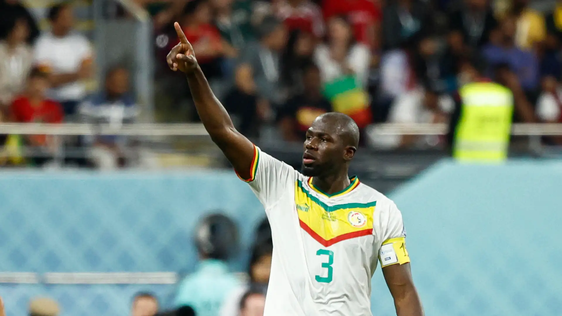 Kalidou Koulibaly de Senegal celebra su gol hoy Kalidou Koulibaly de Senegal celebra su gol hoy