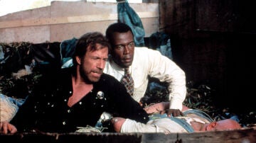 Chuck Norris y Clarence Gilyard Jr. en 'Walker, Texas Ranger'
