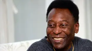 El exjugador de fútbol tres veces campeón del mundo, Pelé El exjugador de fútbol tres veces campeón del mundo, Pelé