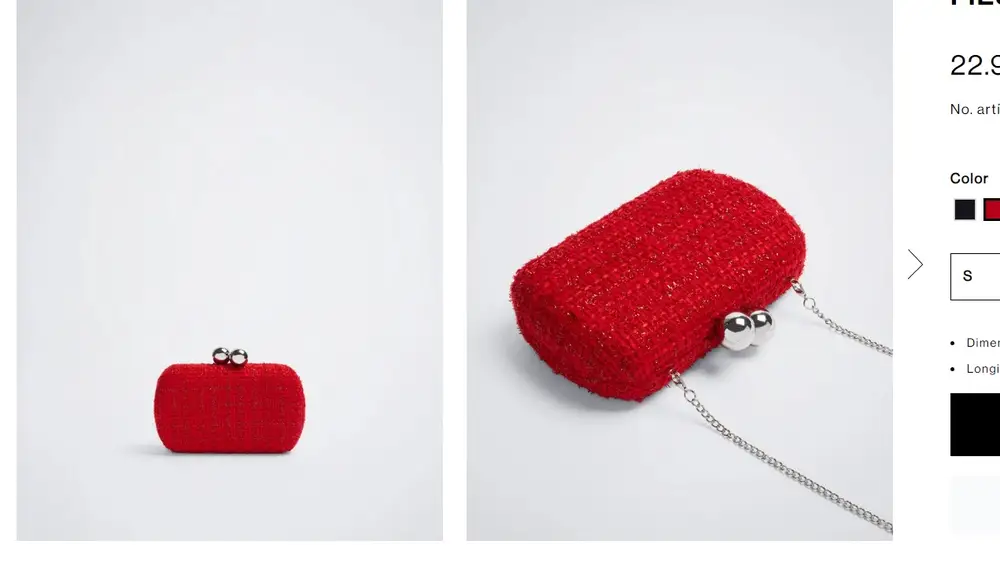 Clutch rojo tweed