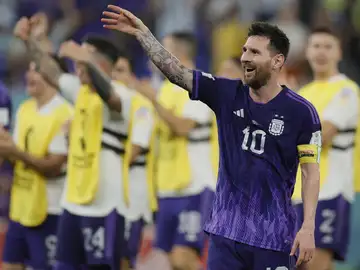 Lionel Messi en la victoria de hoy ante Polonia Lionel Messi en la victoria de hoy ante Polonia