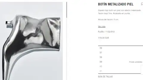 Botines metalizados. Botines metalizados.