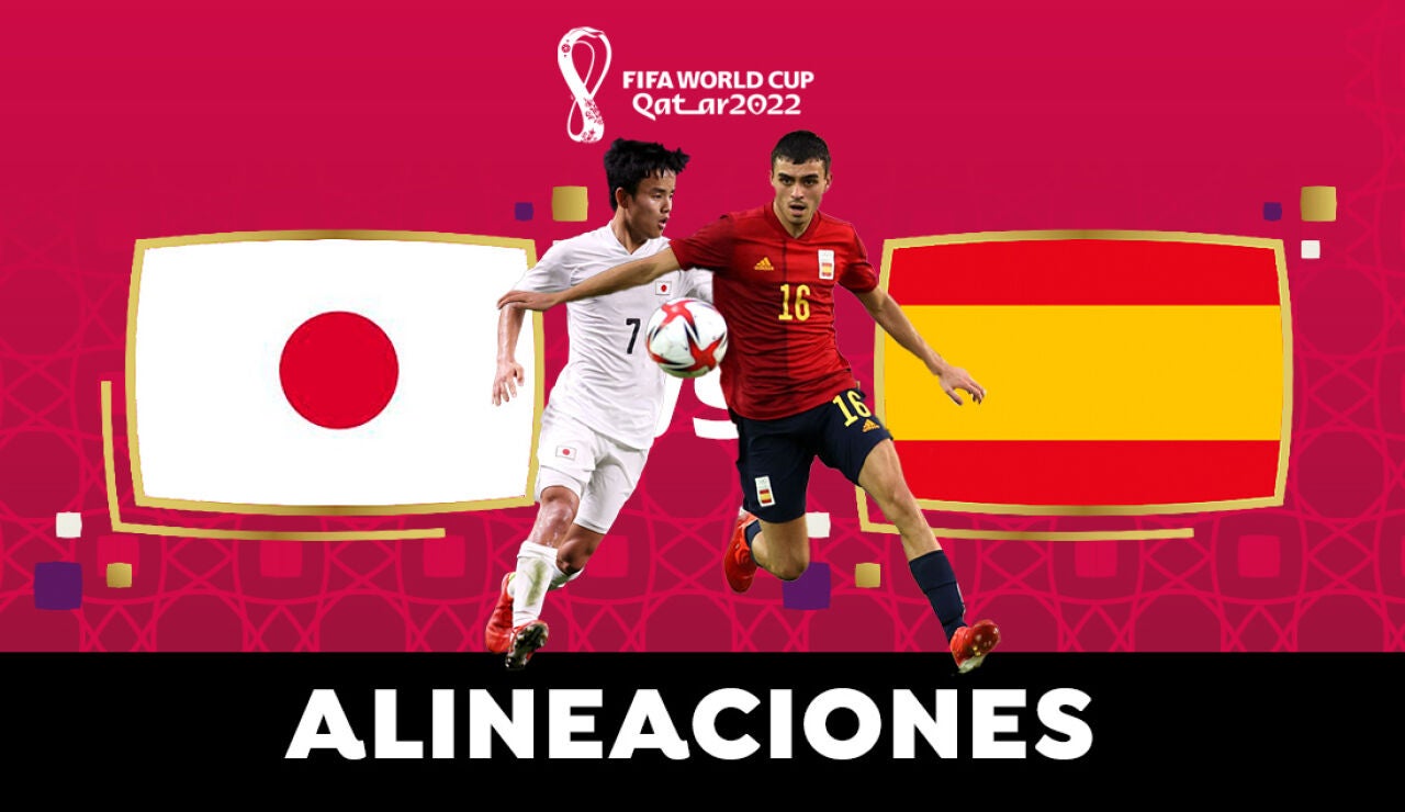 Alineación de España ante Japón en el partido del Grupo E del Mundial de Qatar