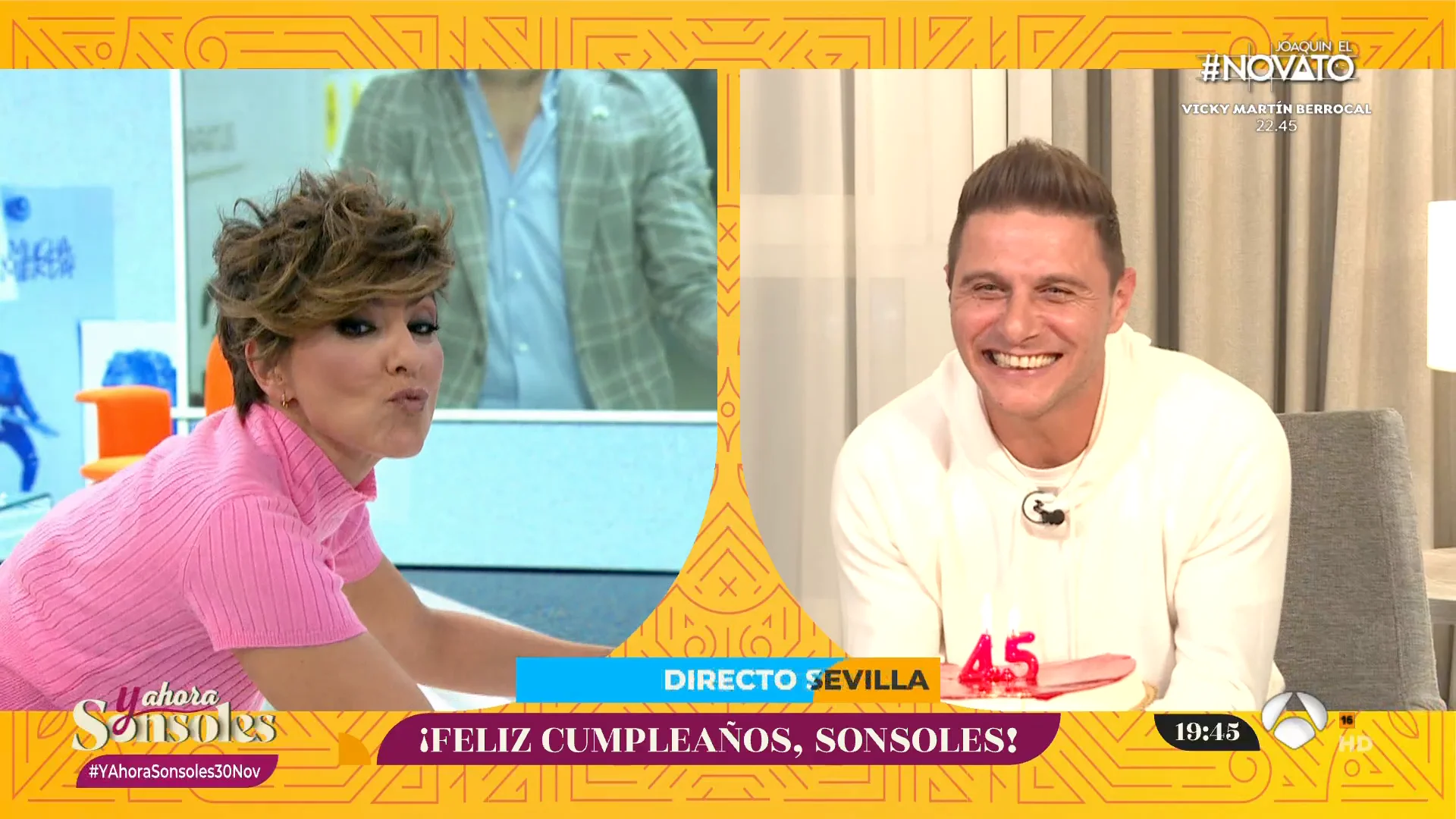 Sonsoles &Oacute;nega, emocionada por la sorpresa de Joaqu&iacute;n y el equipo del programa: "Al final me voy a poner a llorar"