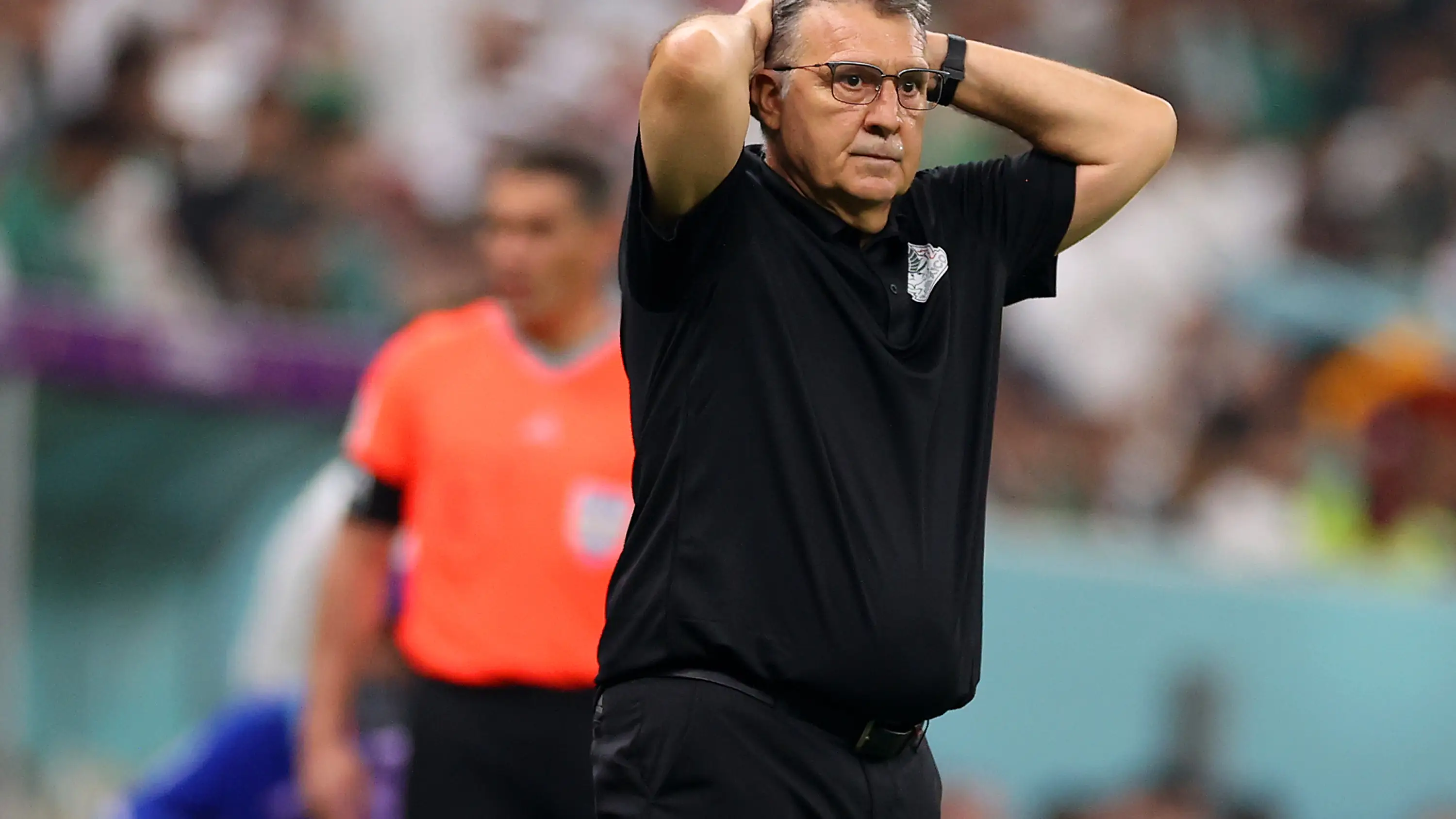 Gerardo 'Tata' Martino, en el partido ante Arabia Sudí Gerardo 'Tata' Martino, en el partido ante Arabia Sudí