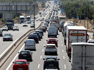 Tráfico en la A-4 en Madrid, durante una operación salida de agosto Tráfico en la A-4 en Madrid, durante una operación salida de agosto