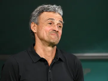 Luis Enrique, en el partido contra Japón Luis Enrique, en el partido contra Japón