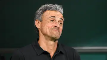 Luis Enrique, en el partido contra Japón Luis Enrique, en el partido contra Japón