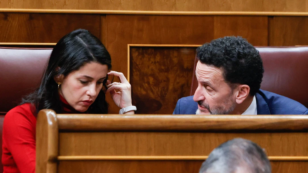 La l&iacute;der de Ciudadanos, In&eacute;s Arrimadas y el portavoz del partido en el Congreso, Edmundo Bal