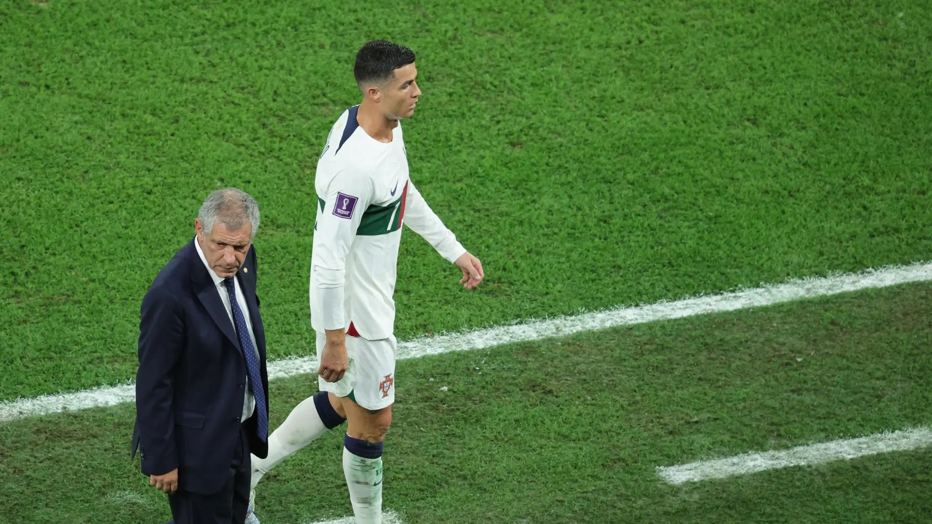Cristiano Ronaldo abandona el campo tras ser sustituido en el minuto 65 ante Corea del Sur