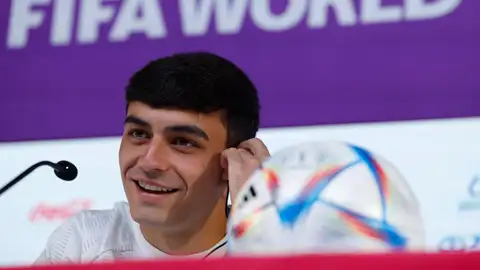 Pedri, en rueda de prensa Pedri, en rueda de prensa