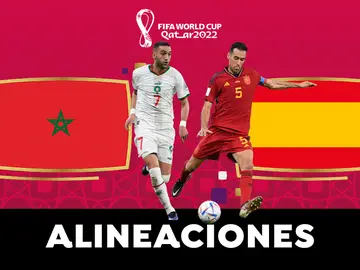 Alineación de España hoy contra Marruecos en el partido de octavos del Mundial de Qatar Alineación de España hoy contra Marruecos en el partido de octavos del Mundial de Qatar