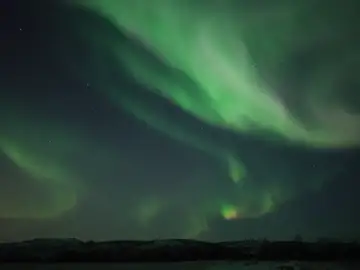 Imagen de una aurora boreal Imagen de una aurora boreal