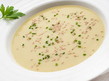 Crema de pera, puerro y mijo Crema de pera, puerro y mijo