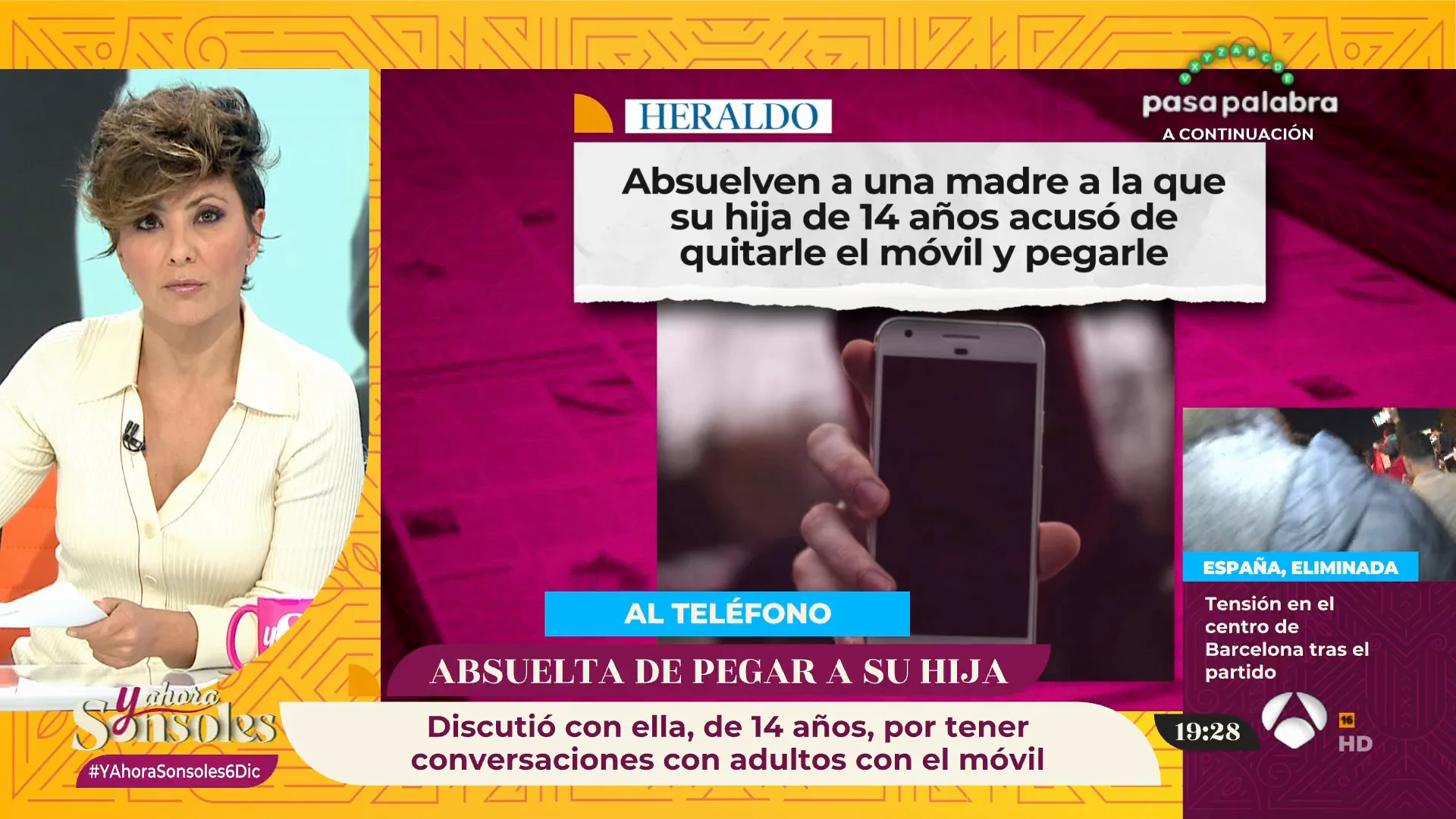 Su hija la denunció por quitarle el móvil: "Se lo quité porque estaba en llamadas obscenas"
