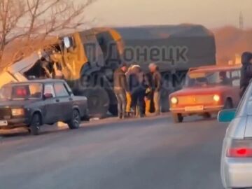 Imagen del accidente en Donetsk