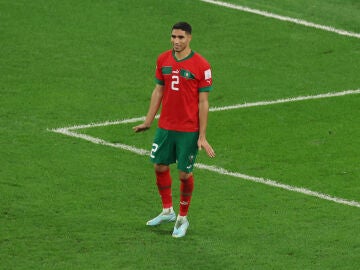 Achraf Hakimi celebra su gol a lo Panenka