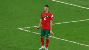 Achraf Hakimi celebra su gol a lo Panenka